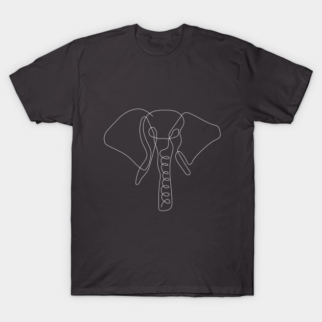 elephant line T-Shirt by anghewolf